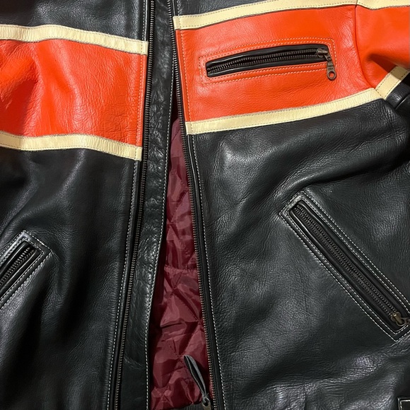 American Pro Italian leather Ladies Motorcycle Jacket - Picture 5 of 7